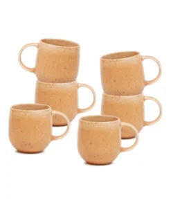 Deals 🔥 Salt&Pepper Naoko Mug - 380ml - Orange - Set of 6 😀