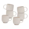 Hot Sale ⌛ Salt&Pepper Naoko Mug - 380ml - White - Set of 6 🥰