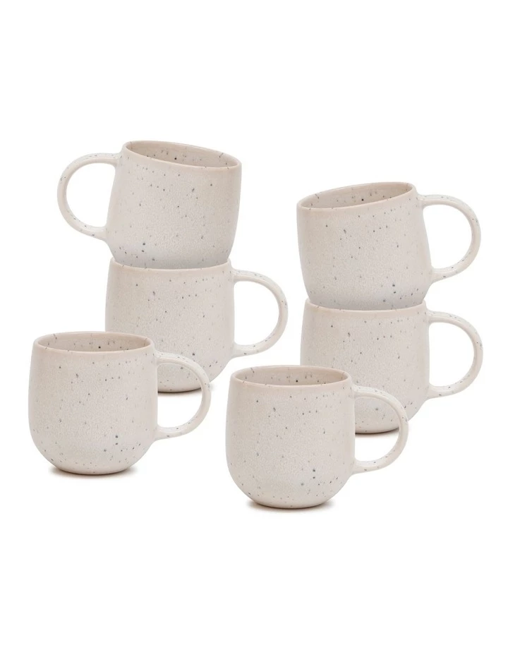 Hot Sale โ Salt&Pepper Naoko Mug - 380ml - White - Set of 6 ๐ฅฐ 1 Hot Sale โ Salt&Pepper Naoko Mug - 380ml - White - Set of 6 ๐ฅฐ