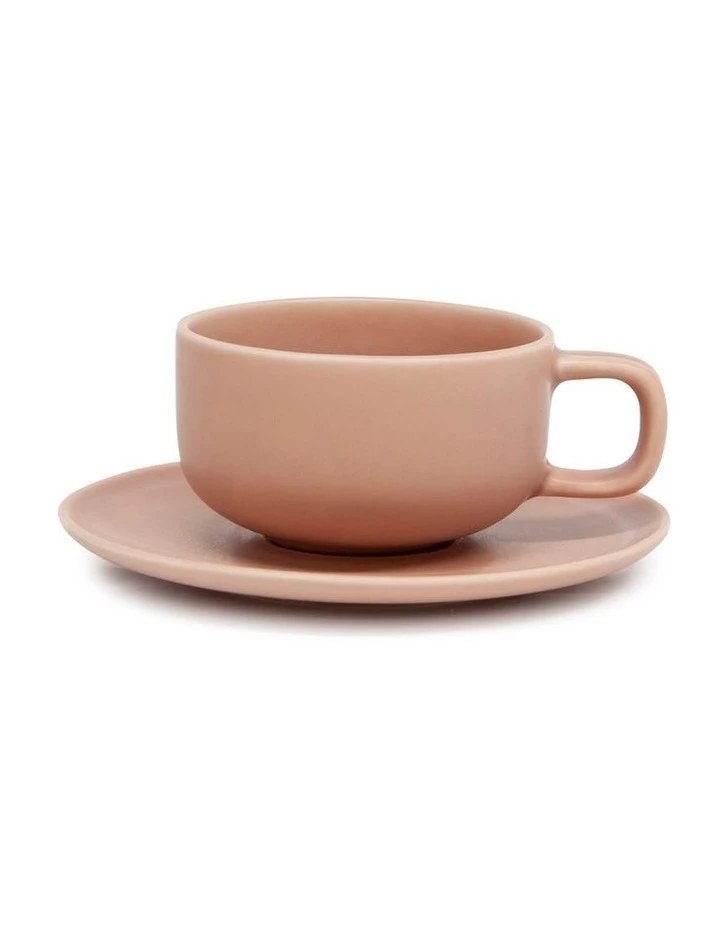 Promo π Salt&Pepper Hue Tea Cup & Saucer - 200ml - Blush - Set of 6 π 2 Promo π Salt&Pepper Hue Tea Cup & Saucer - 200ml - Blush - Set of 6 π - Image 2