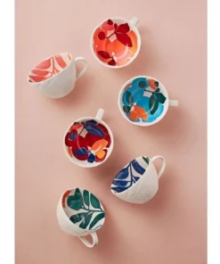 Promo 👍 Maxwell & Williams Andalusia Fruit 540ml Jumbo Mug Blue 🌟 -Dining Sales Store 814033360 4 720x928