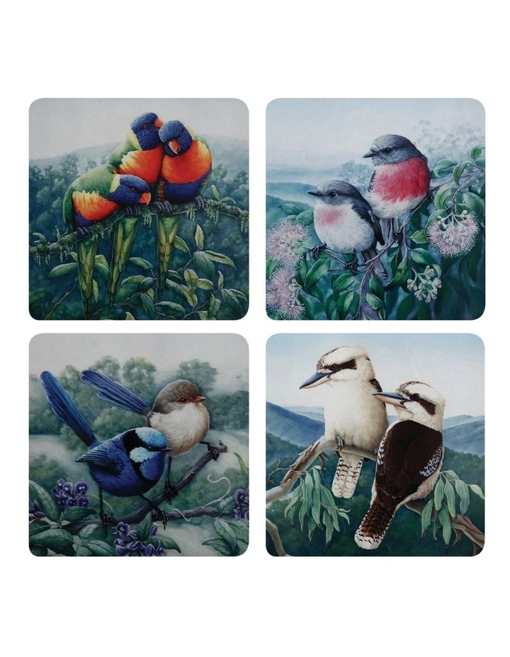 New βοΈ Maxwell & Williams Birds of Australia KC 10 Year Anniversary 10.5cm Set of 4 Gift Boxed Cork Back Coaster π 1 New βοΈ Maxwell & Williams Birds of Australia KC 10 Year Anniversary 10.5cm Set of 4 Gift Boxed Cork Back Coaster π
