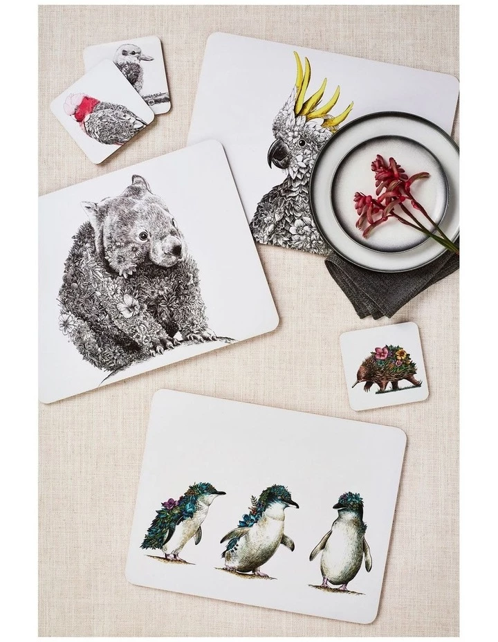 Outlet ⌛ Maxwell & Williams Marini Ferlazzo Animals of Australia Set of 4 10.5cm Cork Back Coaster ❤️ 2 Outlet ⌛ Maxwell & Williams Marini Ferlazzo Animals of Australia Set of 4 10.5cm Cork Back Coaster ❤️ - Image 2