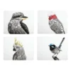 Budget ⭐ Maxwell & Williams Marini Ferlazzo Birds of Australia 34x26.5cm Set of 4 Gift Boxed Cork Back Placemat 🔥