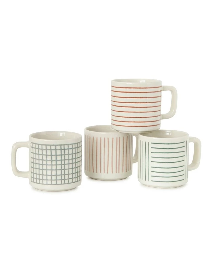 New π Salt&Pepper Nata Mug - 350ml - Set Of 4 β¨ 1 New π Salt&Pepper Nata Mug - 350ml - Set Of 4 β¨