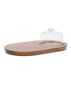 Discount 🎉 Salt&Pepper Provedore Oval 40cm Serving Board With Dome Natural ✔️