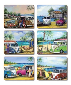 Discount 🎉 Cinnamon Kombi Set of 6 Coasters 🔥