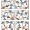 Outlet ✔️ Cinnamon Ocean Frangipani Set of 6 Coasters 🥰