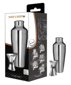 Best Sale 💯 Uber Bar Tools Shaker & Jigger Set Chrome ⌛