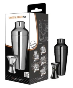 Brand new 😀 Uber Bar Tools Shaker & Jigger Set Platinum Black 😍