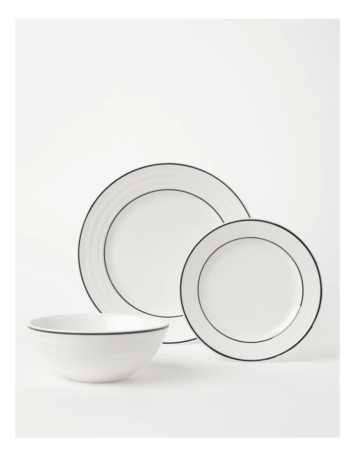 Best deal 🤩 Heritage Ribbed 12pc Dinner Set with Blue Rim 🧨 1 Best deal 🤩 Heritage Ribbed 12pc Dinner Set with Blue Rim 🧨