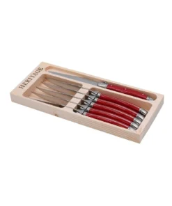 Top 10 ⌛ Heritage Laguiole Sophistique 6 Pce Steak Knife Set - Red ✔️