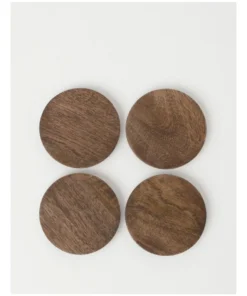 Cheap βοΈ Heritage Walnut Look Coaster Set of 4 - 10cm βοΈ