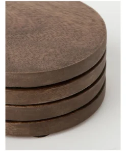 Cheap ✔️ Heritage Walnut Look Coaster Set of 4 - 10cm ✔️ -Dining Sales Store 826996240 3 720x928