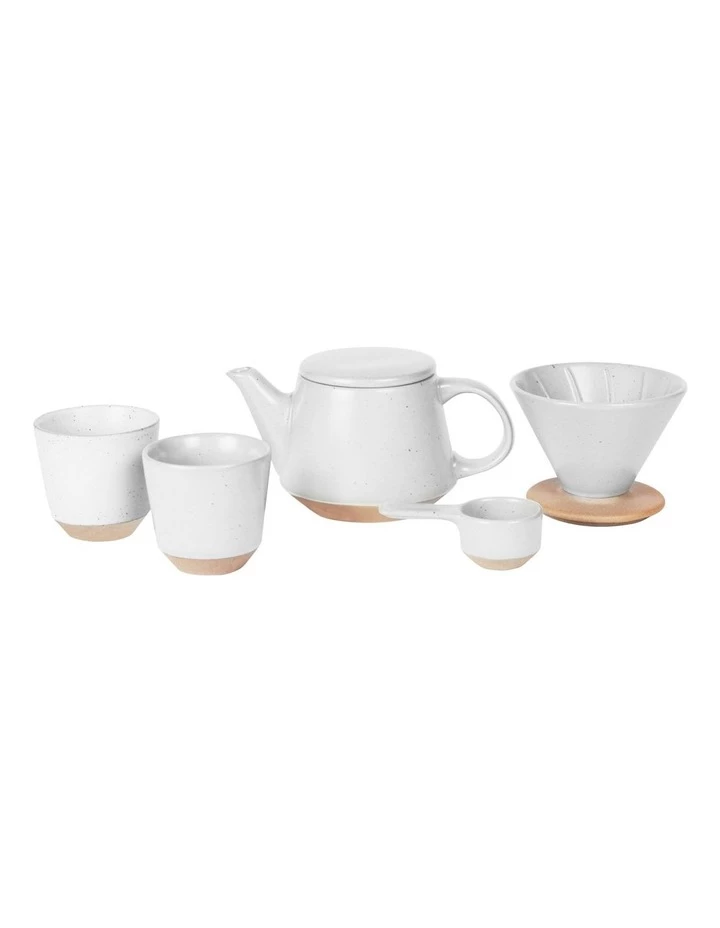 Promo ⌛ Robert Gordon Ritual Collection Coffee Set - Speckled White with raw speckled clay ⌛ 1 Promo ⌛ Robert Gordon Ritual Collection Coffee Set - Speckled White with raw speckled clay ⌛