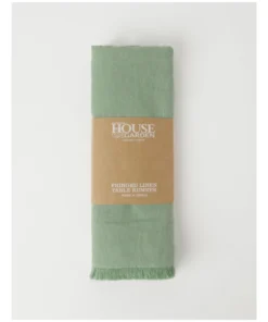 Best Sale 💯 Australian House & Garden Fringed Linen Table Runner - Eucalyptus 👏 -Dining Sales Store 830028610 3 720x928