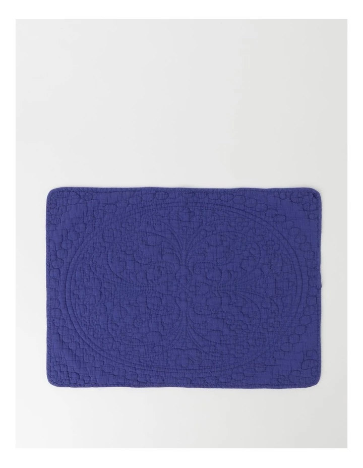 Hot Sale ✨ Heritage Quilted Placemat Pale Blue Set Of 4 ✔️ 2 Hot Sale ✨ Heritage Quilted Placemat Pale Blue Set Of 4 ✔️ - Image 2