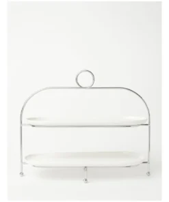 Deals ⭐ Heritage Tea Party Serving Stand Set Of 2 Oval Plates ⌛