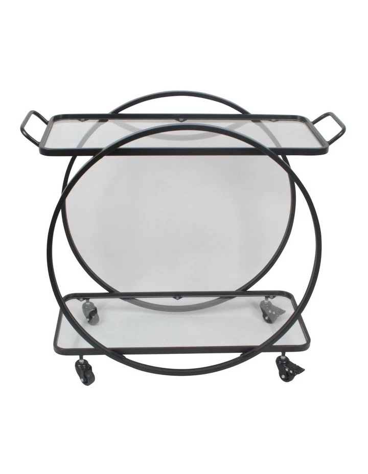 Promo π Vue Terrace Round Bar Cart Glass Tiers In Black π 1 Promo π Vue Terrace Round Bar Cart Glass Tiers In Black π