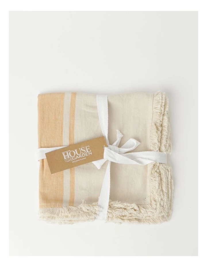 Discount β Australian House & Garden Yarn Dyed Linen Napkin Set Of 4 - Sand π 3 Discount β Australian House & Garden Yarn Dyed Linen Napkin Set Of 4 - Sand π - Image 3