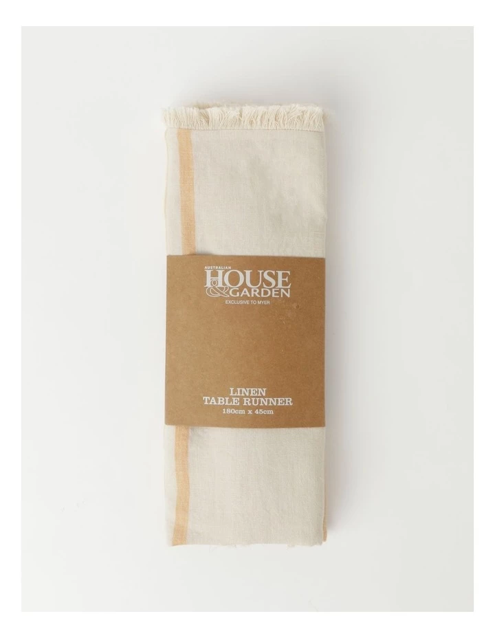 Budget π Australian House & Garden Yarn Dyed Linen Table Runner - Sand π 3 Budget π Australian House & Garden Yarn Dyed Linen Table Runner - Sand π - Image 3