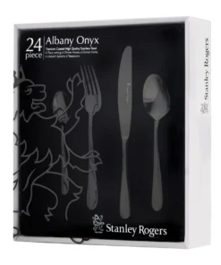 Best Sale ✔️ Stanley Rogers Albany24 Piece Cutlery Set Onyx ✨