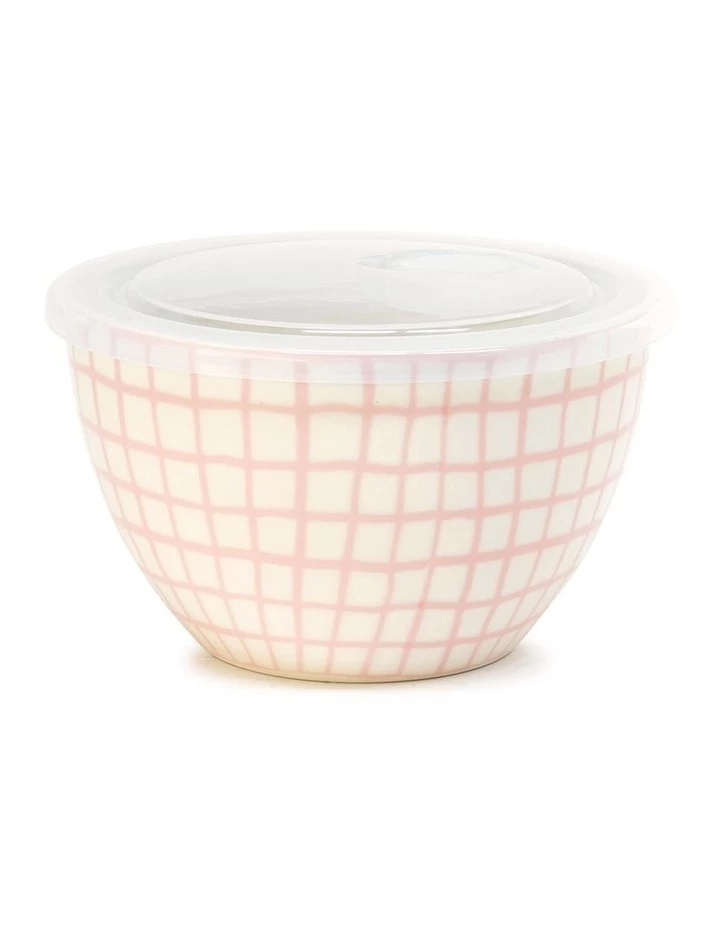 Hot Sale π Salt&Pepper Lunch2Go 15cm Bowl With Lid Pink Grid π 1 Hot Sale π Salt&Pepper Lunch2Go 15cm Bowl With Lid Pink Grid π