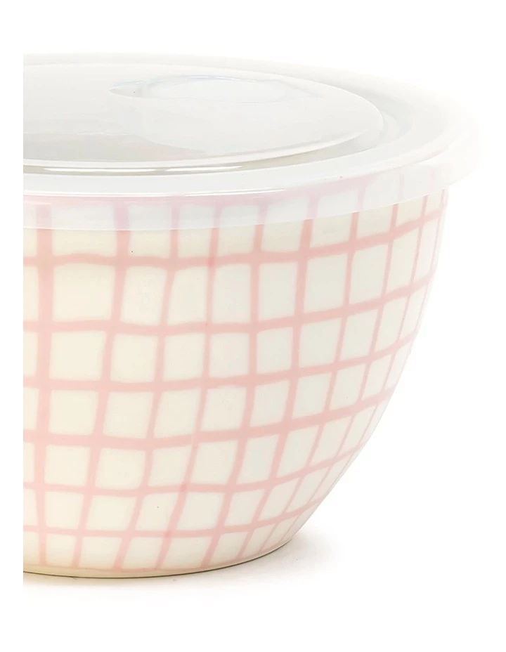 Hot Sale π Salt&Pepper Lunch2Go 15cm Bowl With Lid Pink Grid π 2 Hot Sale π Salt&Pepper Lunch2Go 15cm Bowl With Lid Pink Grid π - Image 2