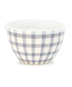 Promo 🌟 Salt&Pepper Lunch2Go 15cm Bowl With Lid Blue Gingham 🎉