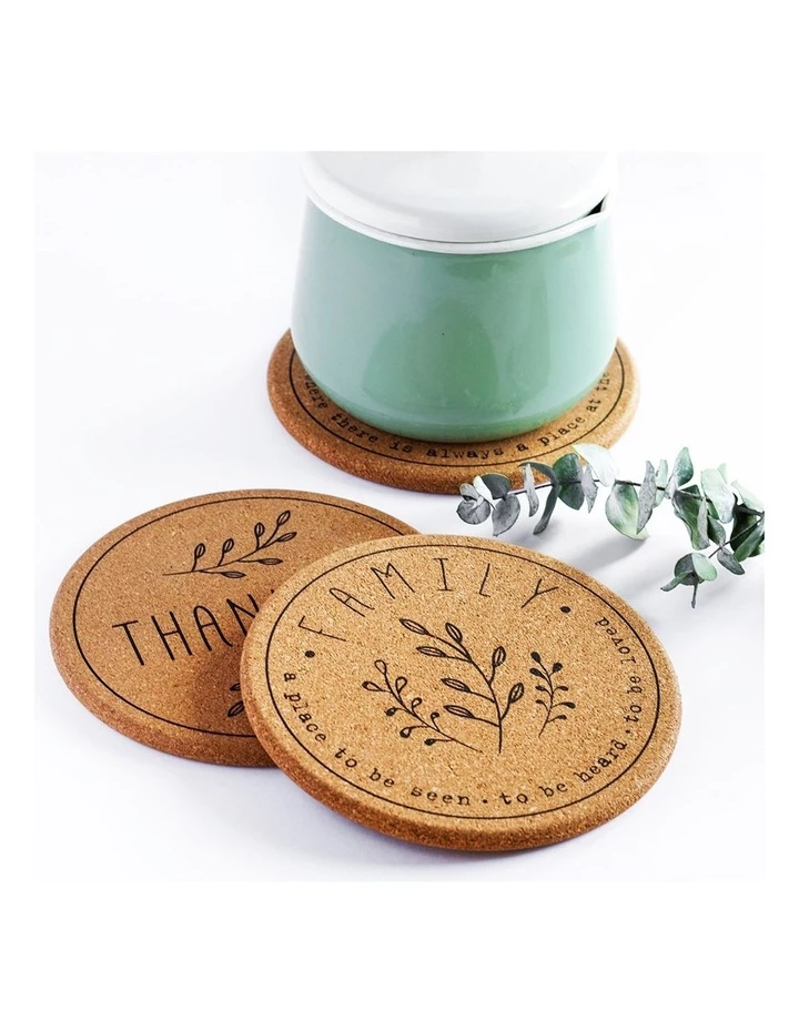 Brand new 🥰 Life Tree Cork Trivets 3 Pack - 18.5cm - Mixed Design ✨ 3 Brand new 🥰 Life Tree Cork Trivets 3 Pack - 18.5cm - Mixed Design ✨ - Image 3