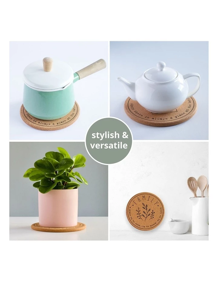 Brand new 🥰 Life Tree Cork Trivets 3 Pack - 18.5cm - Mixed Design ✨ 5 Brand new 🥰 Life Tree Cork Trivets 3 Pack - 18.5cm - Mixed Design ✨ - Image 5