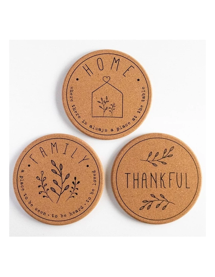 Brand new 🥰 Life Tree Cork Trivets 3 Pack - 18.5cm - Mixed Design ✨ 6 Brand new 🥰 Life Tree Cork Trivets 3 Pack - 18.5cm - Mixed Design ✨ - Image 6
