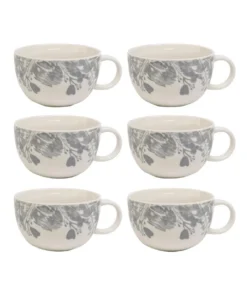 Cheapest ✨ Salt&Pepper Neri Breakfast Cup - 400ml - Cloud - Set of 6 🧨