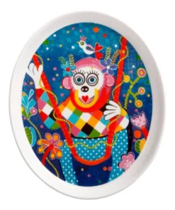 Hot Sale ⌛ Maxwell & Williams Donna Sharam Rainbow Jungle Plate 16cm Swinging Around Gift Boxed 😍
