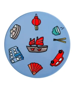 Flash Sale ⌛ Maxwell & Williams Megan McKean Cities Ceramic Round Coaster 10.5cm Hong Kong ⌛