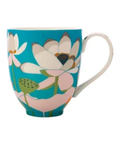 Brand new 🧨 Maxwell & Williams Royal Botanic Gardens Lotus Mug 350ML Aqua Gift Boxed ⌛