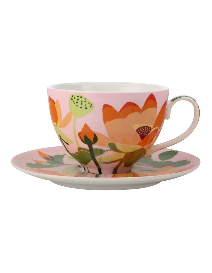 Outlet π Maxwell & Williams Royal Botanic Gardens Lotus Cup & Saucer 240ML Pink Gift Boxed π 1 Outlet π Maxwell & Williams Royal Botanic Gardens Lotus Cup & Saucer 240ML Pink Gift Boxed π