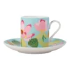Best Sale 👏 Maxwell & Williams Royal Botanic Gardens Lotus Demi Cup & Saucer 100ML Mint Gift Boxed 🎉