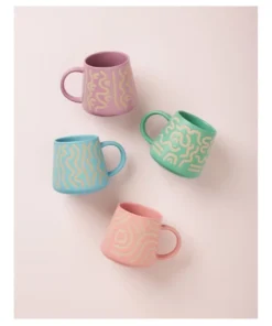 Budget ❤️ Maxwell & Williams Squiggle Mug 420ML Mauve 🥰 -Dining Sales Store 850091320 2 720x928