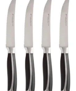 Outlet ✔️ Maxwell & Williams Stanton Steak Knife Set 4pc Black Boxed ❤️