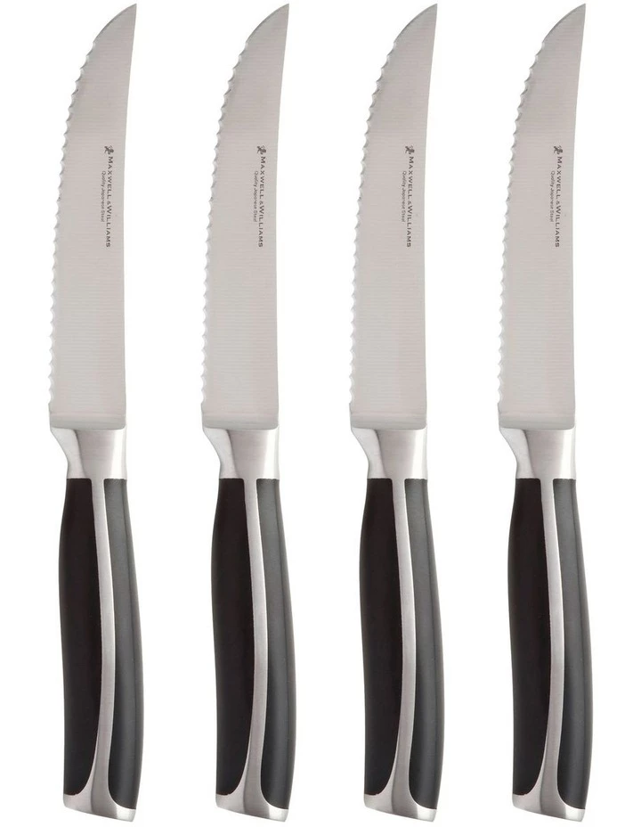 Outlet ✔️ Maxwell & Williams Stanton Steak Knife Set 4pc Black Boxed ❤️ 1 Outlet ✔️ Maxwell & Williams Stanton Steak Knife Set 4pc Black Boxed ❤️