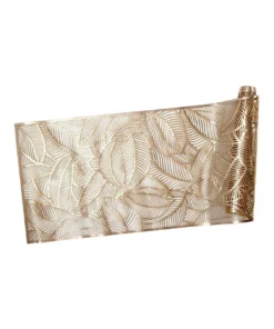 Best Pirce ⌛ Maxwell & Williams Table Accents Cut-Out Runner 30x150cm Leaf Gold ✨