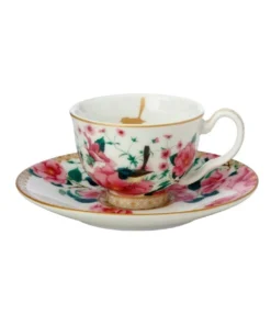 New ⭐ Maxwell & Williams Teas & C's Silk Road Demi Cup & Saucer 85ML Set Of 2 White Gift Boxed 💯