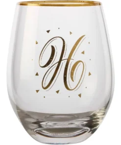 Best Pirce โ Maxwell & Williams The Letterettes Stemless Glass 500ML "H" Boxed โจ
