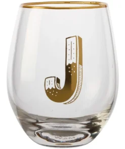 Wholesale 👏 Maxwell & Williams The Letterettes Stemless Glass 500ML "J" Boxed ✨
