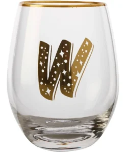 Hot Sale ⭐ Maxwell & Williams The Letterettes Stemless Glass 500ML "W" Boxed 🎁