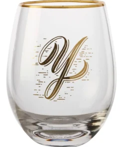 Best Pirce ๐คฉ Maxwell & Williams The Letterettes Stemless Glass 500ML "Y" Boxed ๐คฉ