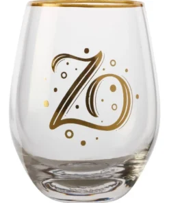 New 🛒 Maxwell & Williams The Letterettes Stemless Glass 500ML "Z" Boxed 🎁