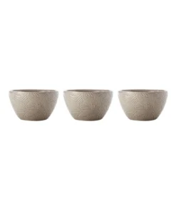 Outlet 🧨 Maxwell & Williams Dune Set Of 3 Bowls Taupe Gift Boxed ❤️