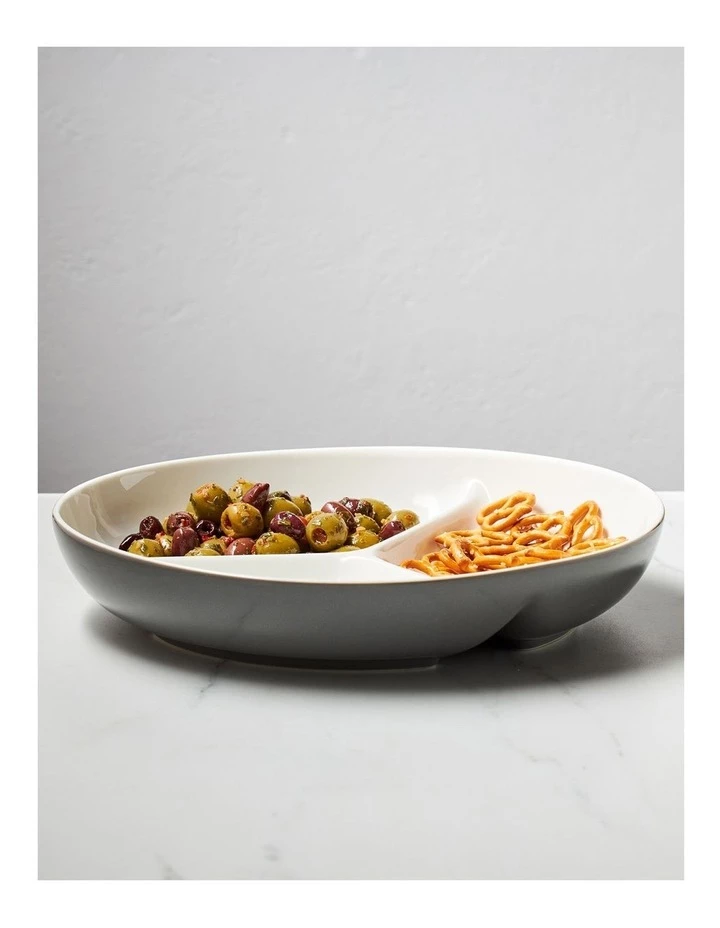 Flash Sale ❤️ Maxwell & Williams Mezze Divided Platter 32cm Charcoal Boxed ✔️ 2 Flash Sale ❤️ Maxwell & Williams Mezze Divided Platter 32cm Charcoal Boxed ✔️ - Image 2